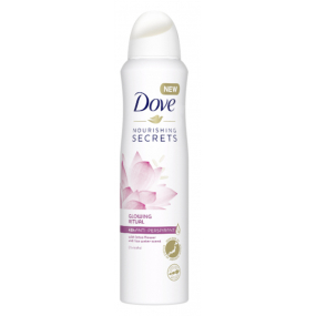 Dove Nourishing Secrets Rozzařující Rituál Lotosový květ a rýžová voda antiperspirant deodorant sprej s 48hodinovým účinkem pro ženy 150 ml