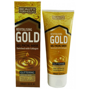 Beauty Formulas Gold zlatá pleťová maska s kolagénom 100 ml