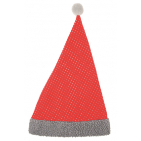 Mikulášska čiapka textilný červená 47 cm