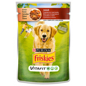 Purina Friskies VITAFIT jahňacie s mrkvou v šťave kompletné krmivo pre psov kapsička 100 g