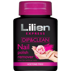 Lilien Express Quick & Easy bezacetónový odlakovač na nechty s hubkou 75 ml