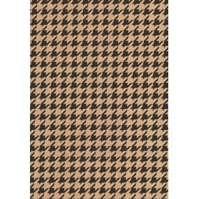 Ditipo Darčekový baliaci papier 70 x 200 cm KRAFT Čierne ornamenty