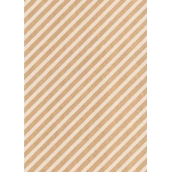 Ditipo Darčekový baliaci papier 70 x 200 cm KRAFT biele pruhy