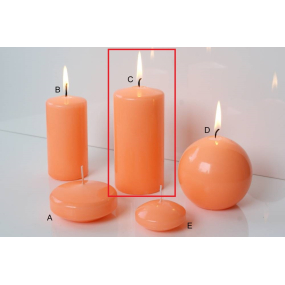 Lima Reflex fosforové oranžová sviečka valec 60 x 120 mm 1 kus