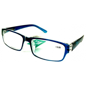 Berkeley Čítacie dioptrické okuliare +3,0 plast modré priehľadné 1 kus MC2062