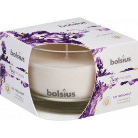 Bolsius True Moods So Relaxed Lavender & Chamomile - Levanduľa a harmanček vonná sviečka v skle 90 x 63 mm