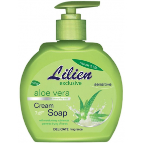 Lilien Exclusive Aloe Vera krémové tekuté mydlo dávkovač 500 ml