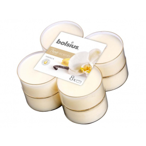 Bolsius Aromatic 2.0 Vanilka - Vanilkové maxi vonné čajové sviečky 8 kusov, doba horenia 8 hodín