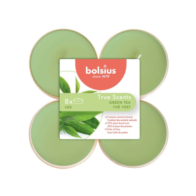 Bolsius Aromatic 2.0 Green Tea - Zelený čaj maxi vonné sviečky 8 kusov, doba horenia 8 hodín