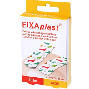 Fixaplast Kids vodotesná náplasť pre deti 72 mm x 19 mm 10 kusov
