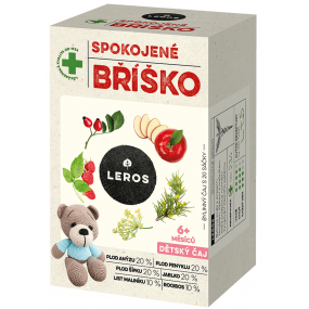 Leros Veselé bruško bylinný čaj na podporu normálnej funkcie tráviaceho systému pre deti 20 x 2 g