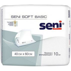 Hygienické absorpčné vložky Seni Soft Basic, 60 x 40 cm 10 kusov