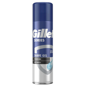 Gillette Series Čistiaci gél na holenie s dreveným uhlím pre mužov 200 ml