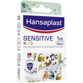Hansaplast Sensitive Kids Pets náplasť s detským motívom 1 m x 6 cm