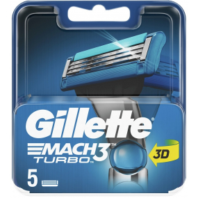 Gillette Mach3 Turbo 3D Náhradné hlavice 5 kusov pre mužov