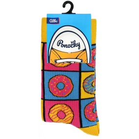 Albi Farebné ponožky univerzálnej veľkosti Donut vzor 1 pár