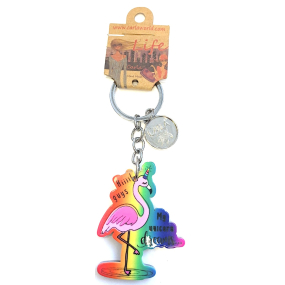 Albi Prívesok na kľúče Life Flamingo s nápisom 1 kus