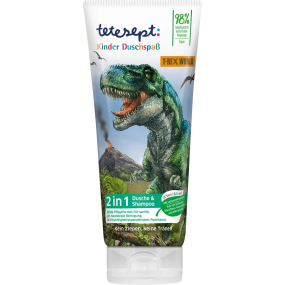 Tetesept T-Rexov svet 2v1 sprchový gél a šampón na vlasy pre deti 200 ml