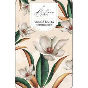 Bohemia Gifts Aromatická vonná karta Biele kvety jemná a čistá vôňa 10,5 x 16 cm