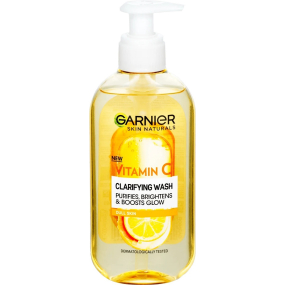 Garnier Skin Naturals Čistiaci gél na tvár s vitamínom C pre matnú a unavenú pleť 200 ml dávkovač