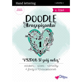 Ditipo Krasopísanka Doodle - Ozdobte si zošit 1 predtlačené české slová na precvičenie 36 strán