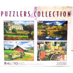 EP Line Puzzle Collection 4 x 1000 dielikov, odporúčaný vek 9+