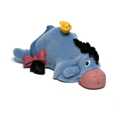 Disney Medvedík Pú minifigúrka - Isaac - Oslík ležiaci s vtákom na chrbte, 1 ks, 5 cm