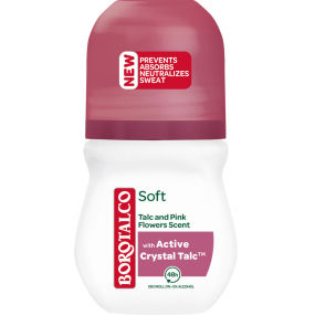Borotalco Soft Talc & Pink Flower deodorant roll-on pre ženy 50 ml