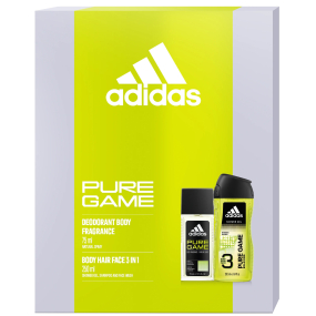 Adidas Pure Game parfumovaný dezodorant 75 ml + sprchový gél 250 ml, kozmetická sada pre mužov
