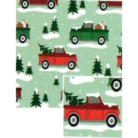 Nekupto Vianočný baliaci papier na darčeky 70 x 200 cm Zelené autá