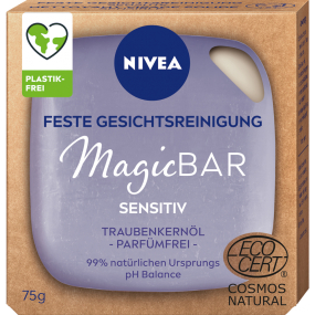 Nivea MagicBar čistiace mydlo na tvár s olejom z hroznových jadierok pre citlivú pleť 75 g
