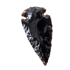 Obsidiánový prívesok šípka prírodný kameň 3,8-5 cm, kameň záchrany