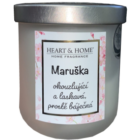 Heart & Home Svieža sójová sviečka s vôňou ľanu s názvom Marushka 110 g