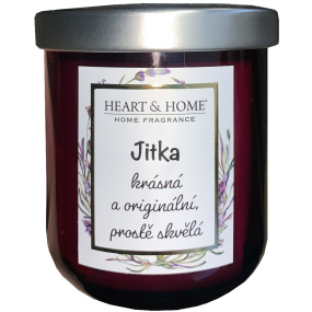 Srdce & Domov Sladká čerešňová sójová sviečka s názvom Jitka 110 g