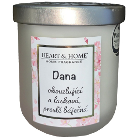 Heart & Home Svieža sójová sviečka s vôňou ľanu s názvom Dana 110 g