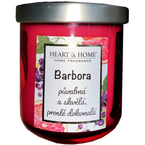 Heart & Home Svieža sójová sviečka s vôňou grapefruitu a čiernych ríbezlí s názvom Barbara 110 g