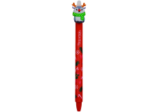Colorino Gumové pero Vianočný sob červený modrá náplň 0,5 mm