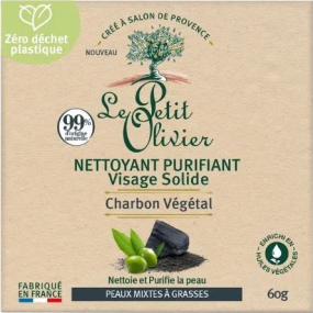 Le Petit Olivier Tuhý odličovač s rastlinným uhlím na zmiešanú až mastnú pleť 60 g