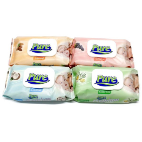 Pure Premium vlhčené ubrousky pro děti 64 kusů různé druhy