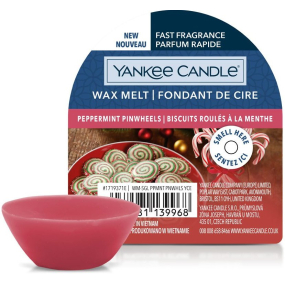 Yankee Candle Peppermint Pinwheels - mätové sušienky s vôňou vosku pre aromalampy 22 g