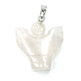 Anjelský kremeň, prívesok anjelských krídel prírodný kameň ručne brúsený 25 x 21 x 5 mm, najdokonalejší liečiteľ