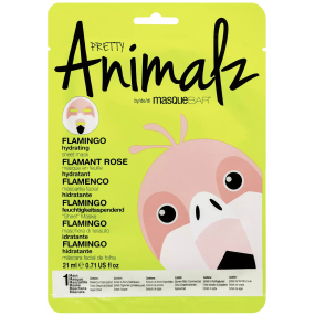 MasqueBar Pretty Animalz Flamingo Textile Hydrating Anti-Imperfection Face Mask 21 ml