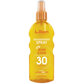 Lilien Sun Active Transparent SPF30 vodoodolný sprej na opaľovanie 200 ml