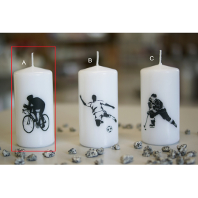 Lima Sporty Cyclist sviečka biely valec 50 x 100 mm 1 kus