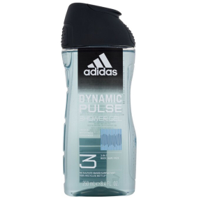 Adidas Dynamic Pulse 3v1 sprchový gél na telo, vlasy a pokožku pre mužov 250 ml