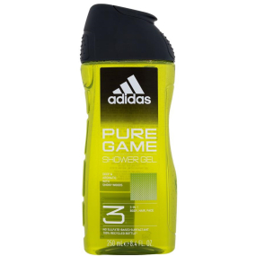 Adidas Pure Game 3v1 sprchový gél na telo, vlasy a pokožku pre mužov 250 ml