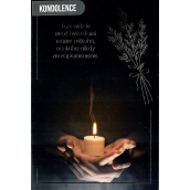 Kondolenčná sviečka Nekupto Wishes v rukách 115 x 170 mm