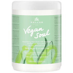 Kallos Vegan Soul Nourishing Vyživujúca maska na suché a namáhané vlasy 1000 ml