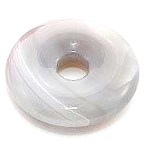 Achát sivý Donut prírodný kameň 30 mm