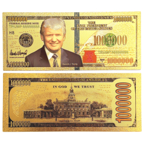 Talisman Zlatá plastová bankovka 1 00 000 USD